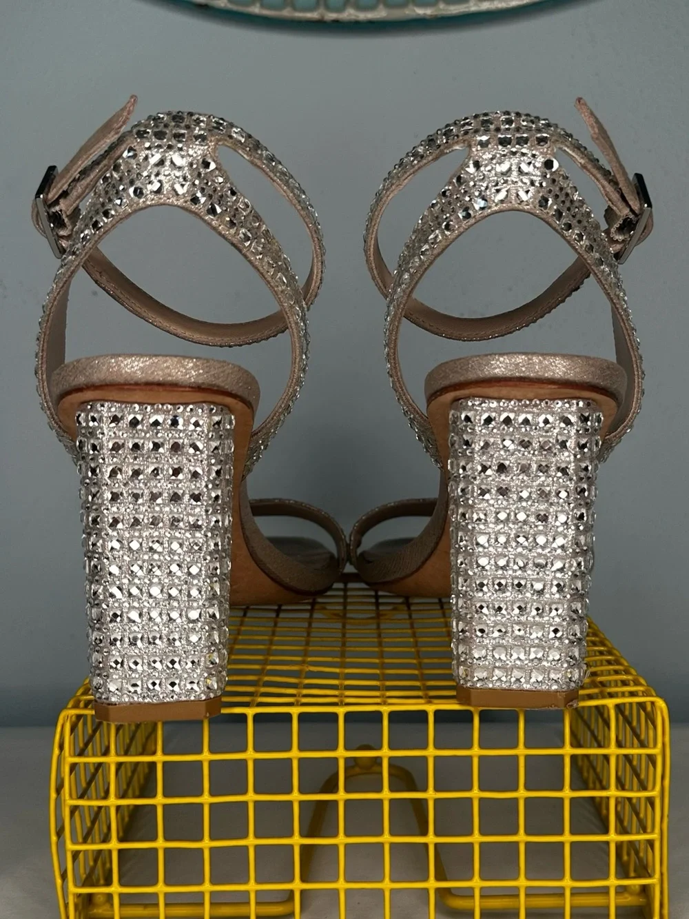 Antonio Melani Marryanna Rhinestone Embellished Ankle Strap Dress Sandals
